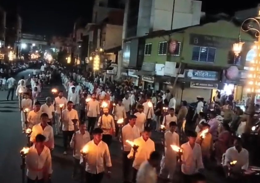 धर्मवीर संभाजी राजे यांना साताऱ्यात विनम्र अभिवादन